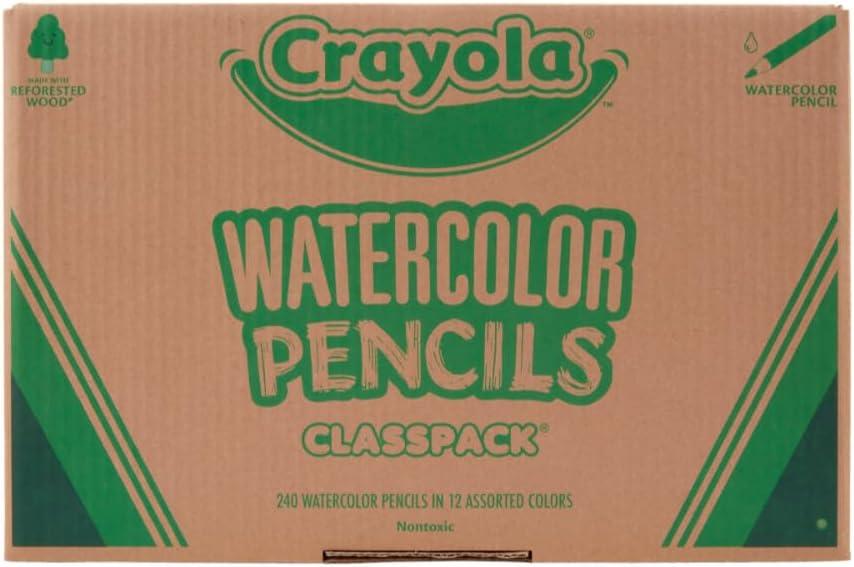 Crayola Classpack Watercolor Pencils, 240ct, 20 each of 12 Colors, Great for Classroom, Educational, Art Tools(Watercolor)