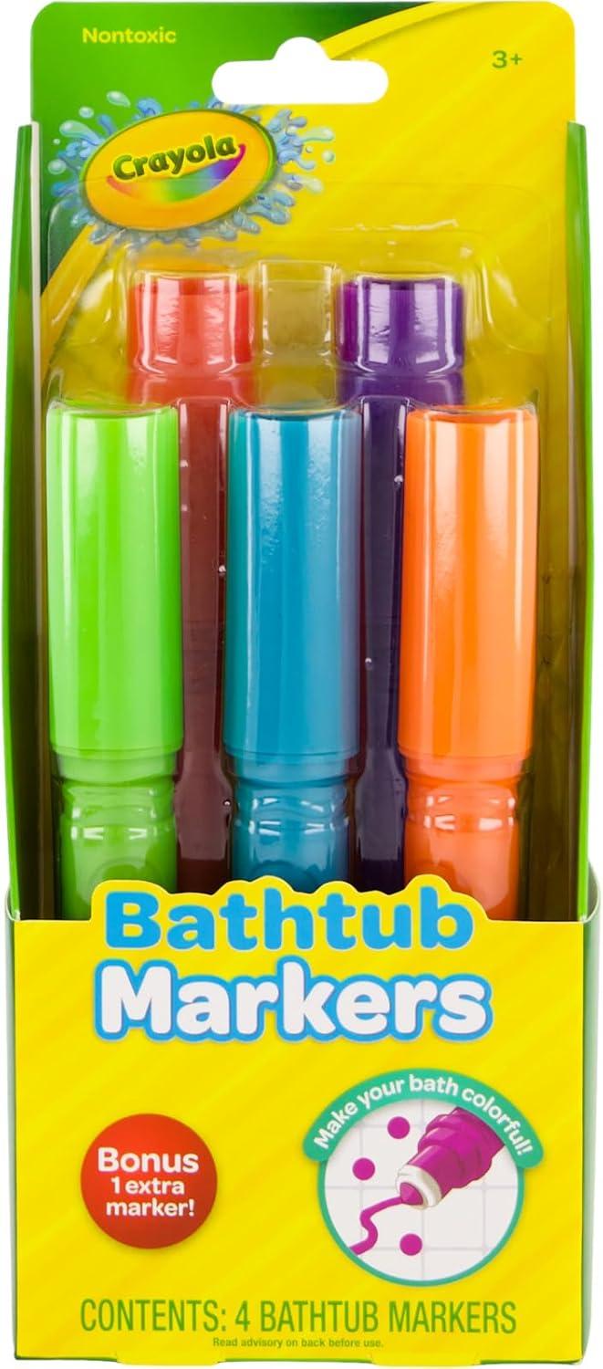 Crayola Bathtub Markers and Crayola Color Bath Drops, 60 tablets – Bring Creative Fun to Bath Time – Non-toxic