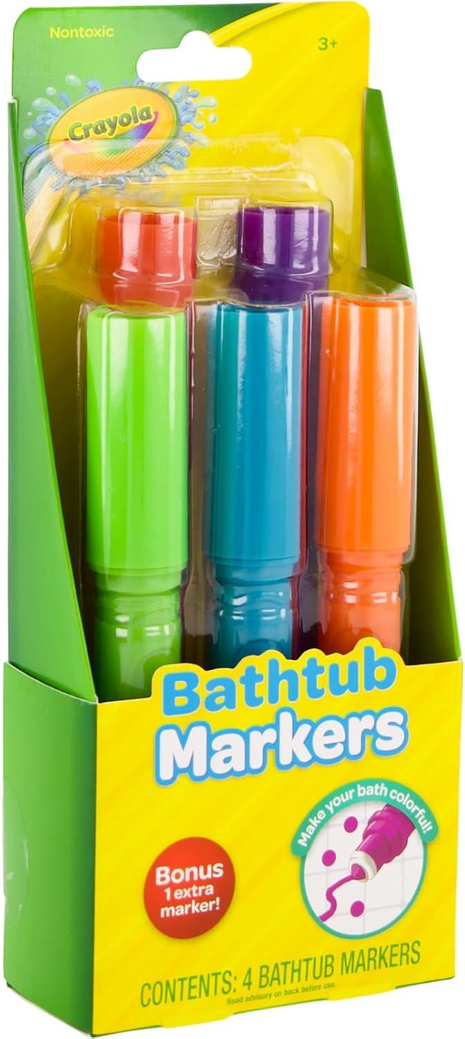 Crayola Bathtub Markers and Crayola Color Bath Drops, 60 tablets – Bring Creative Fun to Bath Time – Non-toxic