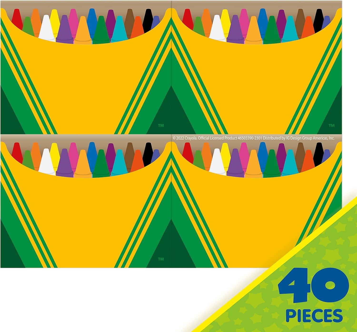 Eureka Crayola Crayons Self-Adhesive Student Name Tags for Teachers, 2.75″ x 2.25″, 40 Pieces(Crayola)