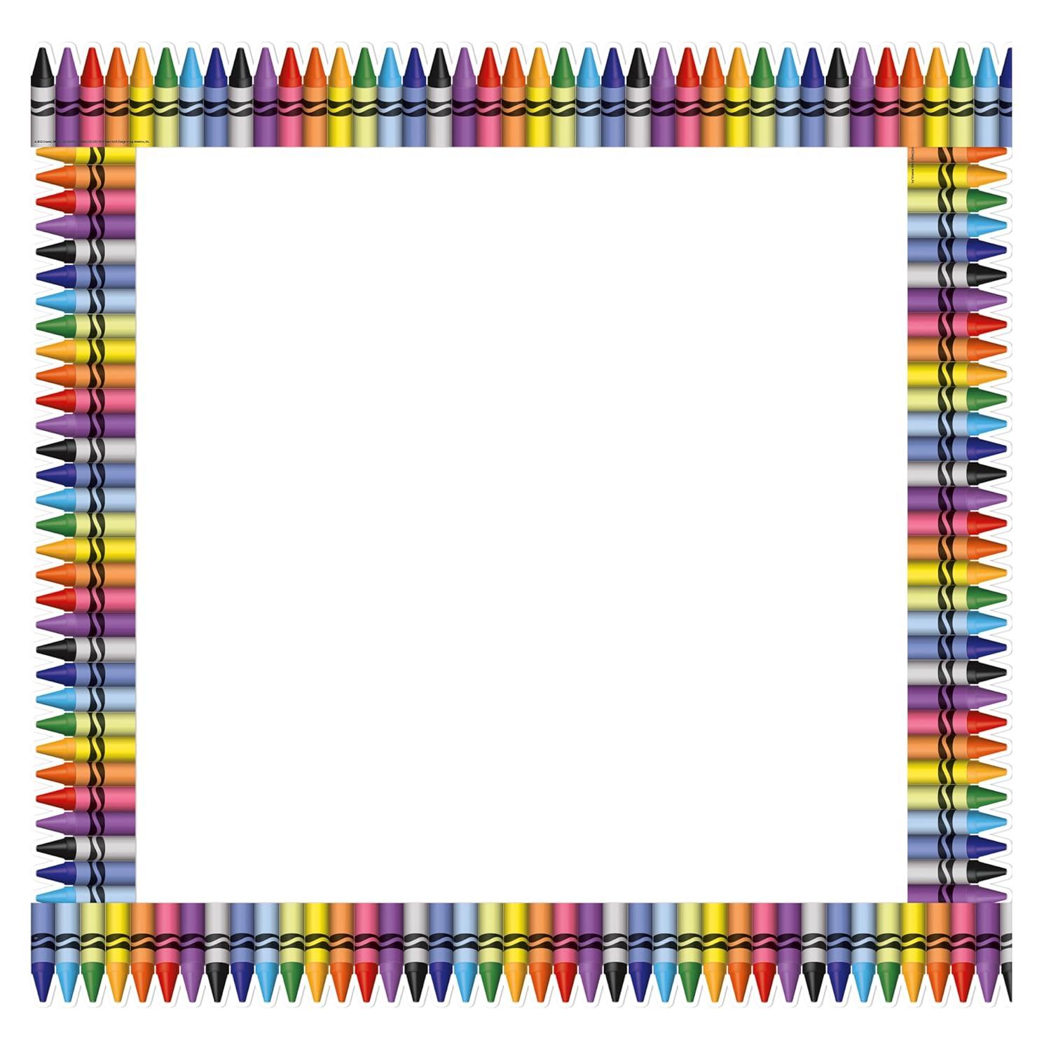 Eureka Classic Crayola Decorative Classroom and Bulletin Board Trim for Teachers, 3.25″ Wide, 12 Strips for 37 Total Feet