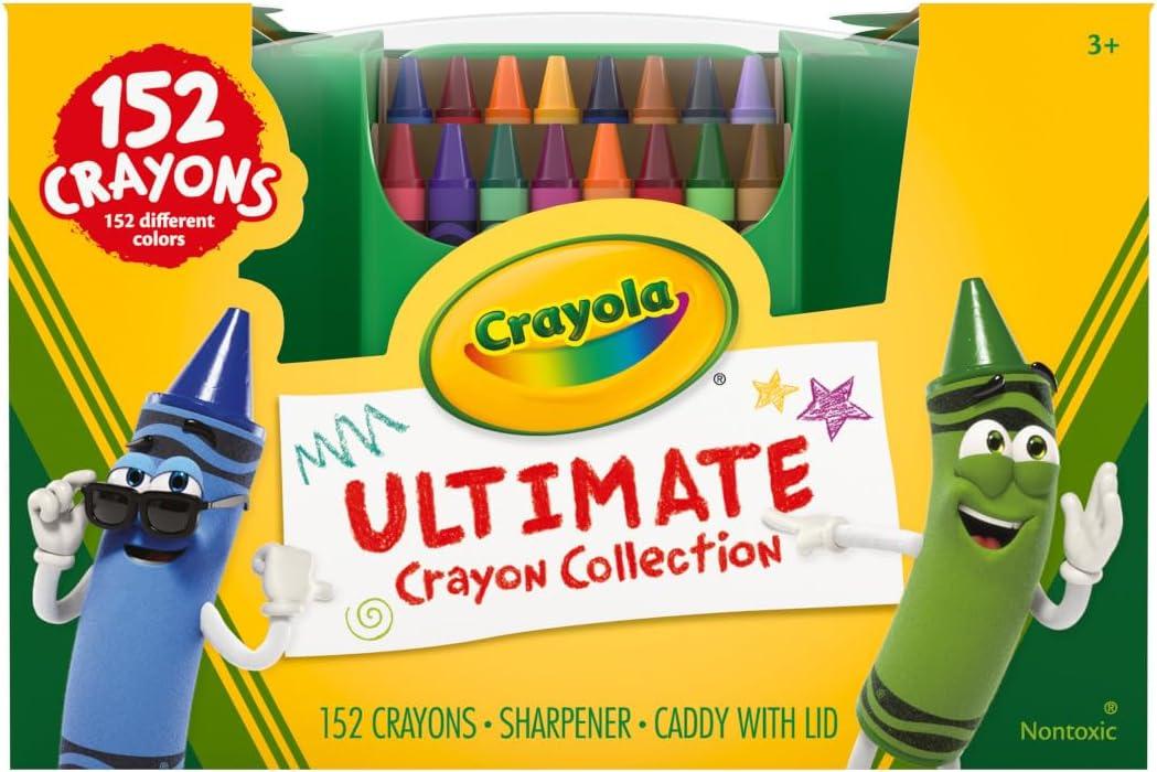 Crayola Super Art Coloring Kit (100+ Pcs), Bulk Stocking Stuffers, Holiday & Christmas Gifts for Kids, Arts & Crafts Supplies Set, Ages 4, 5, 6 [Amazon Exclusive](Ultimate Crayon Collection)