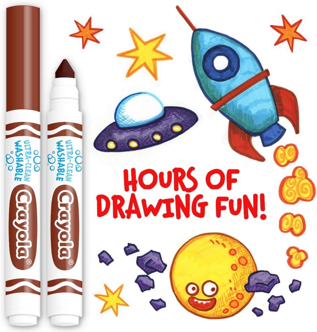 Crayola 12 Count Washable Bulk Markers, Green(Brown)