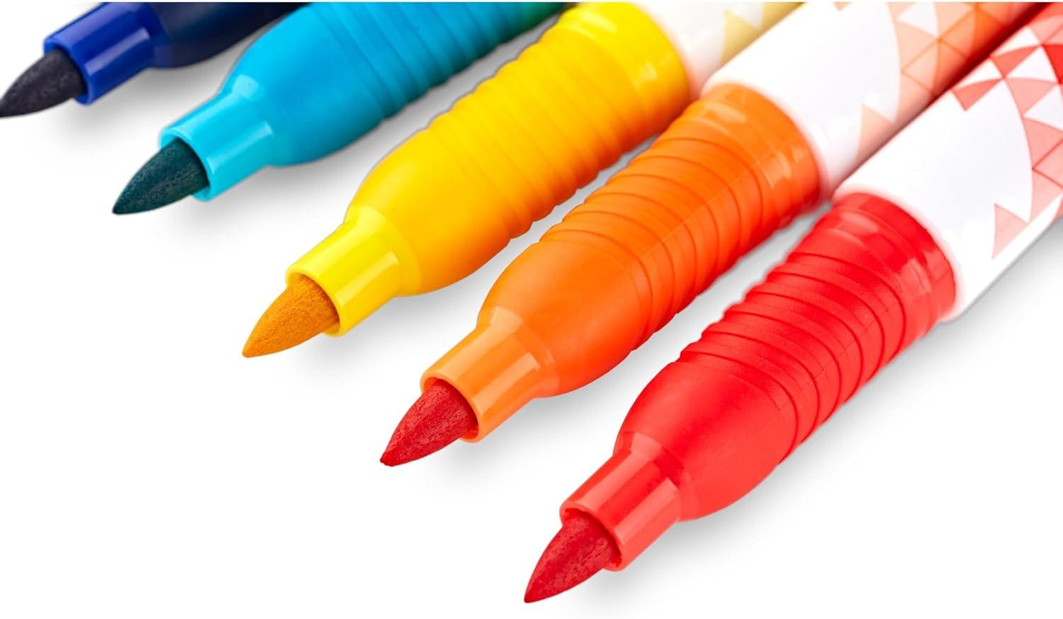 Crayola Dual Chisel Tip & Brush Markers (12ct), Markers for Adults, Art Marker Set, Coloring Supplies, Gifts for Teens & Adults(Fine Point)