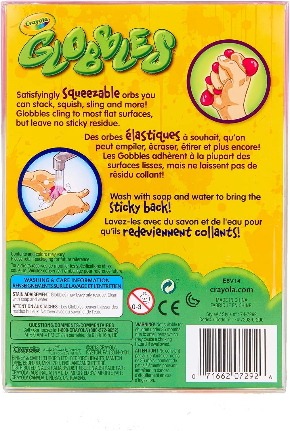 Crayola Globbles Fidget Toy (6ct), Stocking Stuffers for Kids, White Elephant Gifts, Sticky Stress Ball for Adults & Kids, Squishy Balls, Calming Sensory Toys for Stress Relief(16 Count)