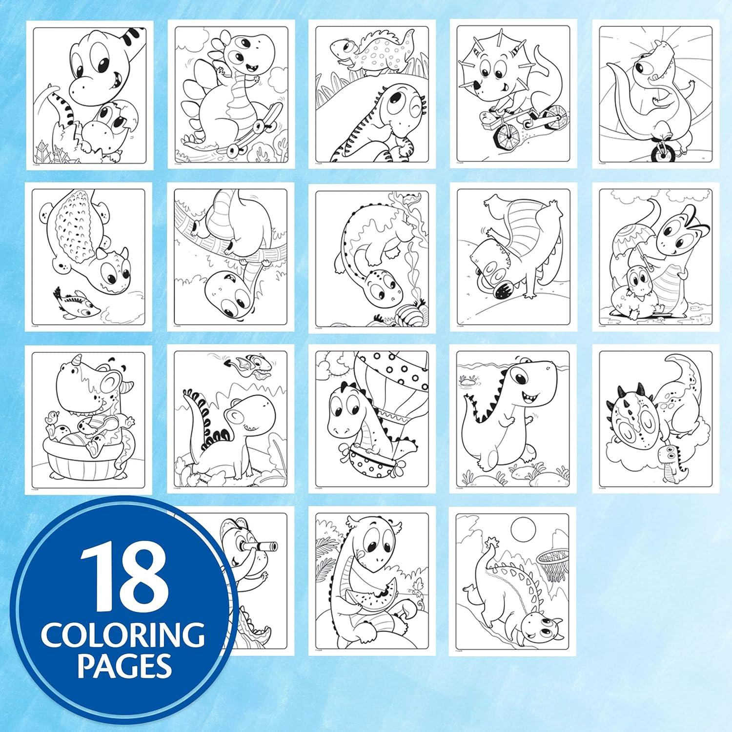 Crayola Color Wonder Prehistoric Pals, Dinosaur Coloring Pages, Mess Free Coloring for Toddlers, Dinosaur Toys, Toddler Travel Activity & Gifts(Prehistoric Pals)
