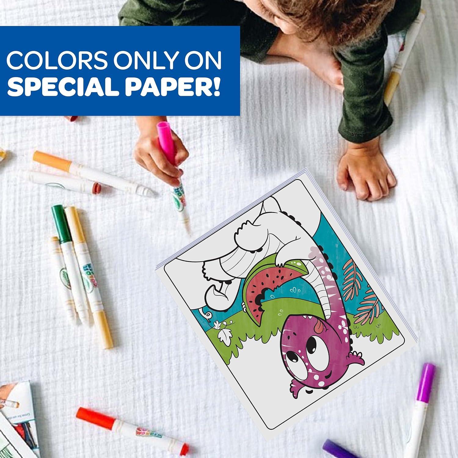 Crayola Color Wonder Prehistoric Pals, Dinosaur Coloring Pages, Mess Free Coloring for Toddlers, Dinosaur Toys, Toddler Travel Activity & Gifts(Prehistoric Pals)