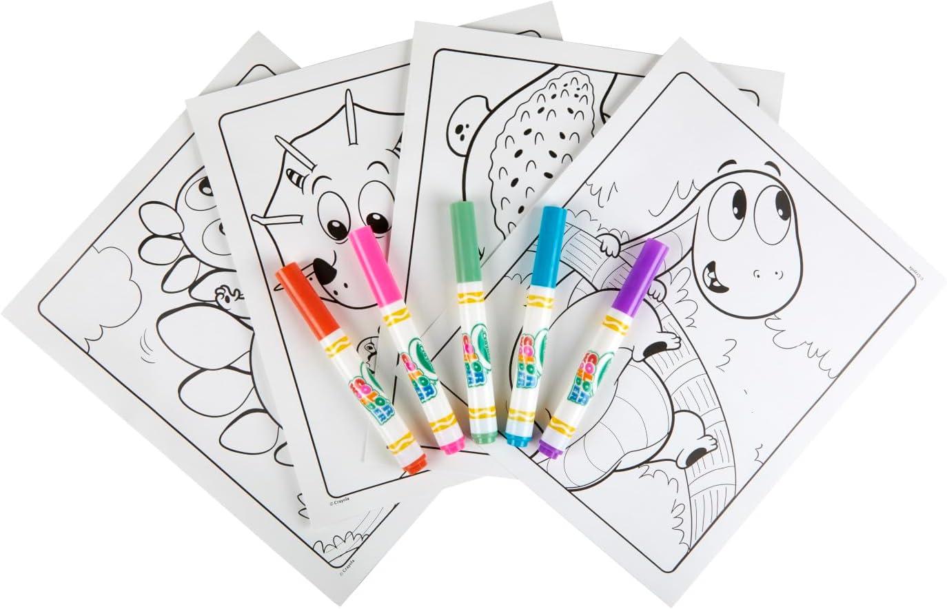 Crayola Color Wonder Prehistoric Pals, Dinosaur Coloring Pages, Mess Free Coloring for Toddlers, Dinosaur Toys, Toddler Travel Activity & Gifts(Prehistoric Pals)