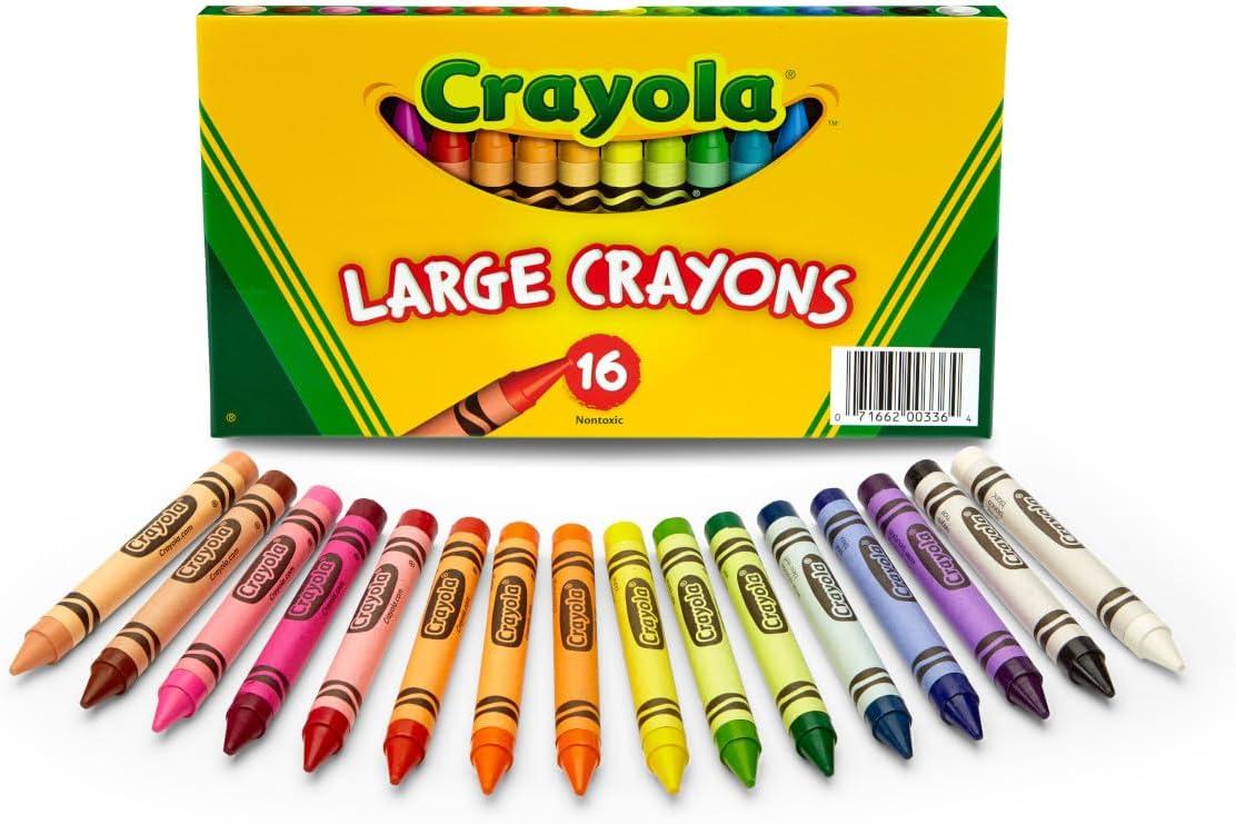 Crayola Large Crayons, Classic Colors, 16 Count(16 Count (Pack of 1))