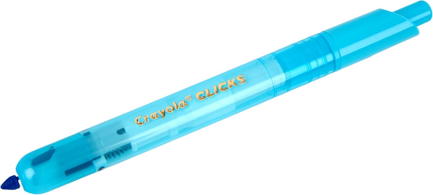 Crayola Clicks Retractable Markers – Bold (10ct), Stocking Stuffers for Kids & Toddlers, Christmas Gifts for Grandkids, No Dry Washable Markers for Kids(Bold & Bright)