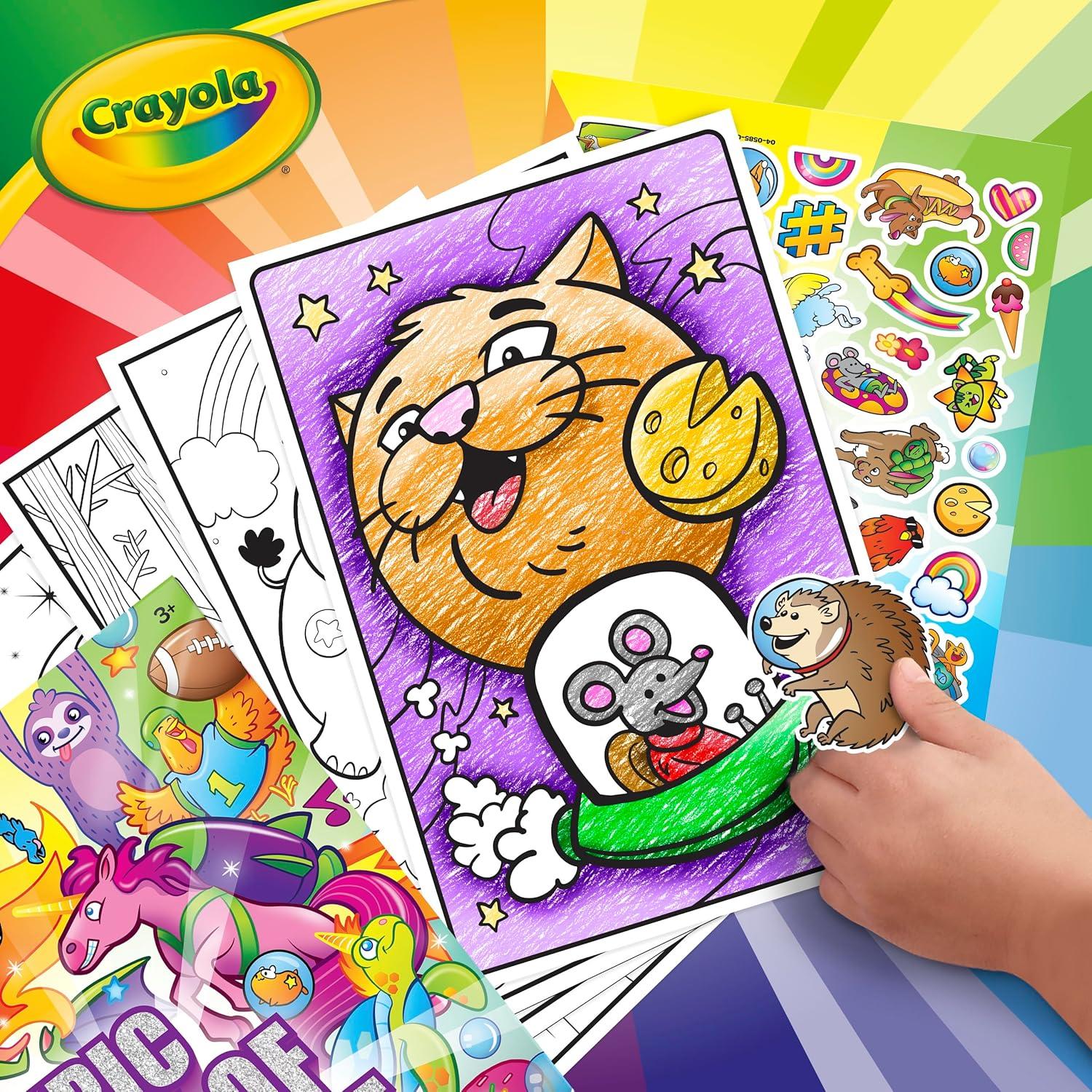 Crayola Epic Book of Awesome (288 Pages), Kids Coloring Book Activity Set, Animal Coloring Pages, Holiday Gift for Kids, 3+(Epic Book of Awesome)