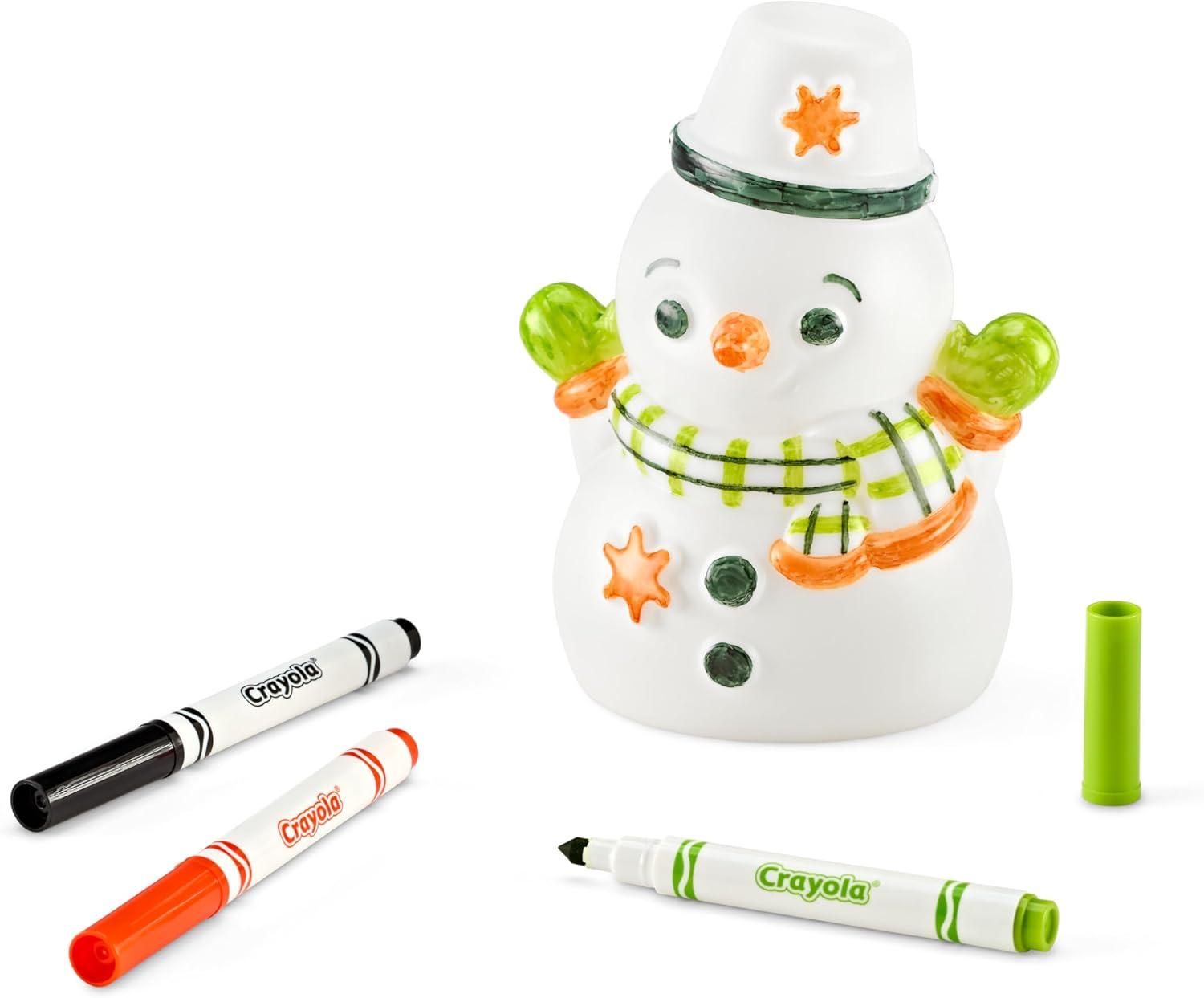 Crayola Light Ups Reindeer, Recolorable Light Up Toy for Kids, Reindeer Decor, Glow in the Dark, Holiday Gift for Kids, Ages 4+(Snowman)