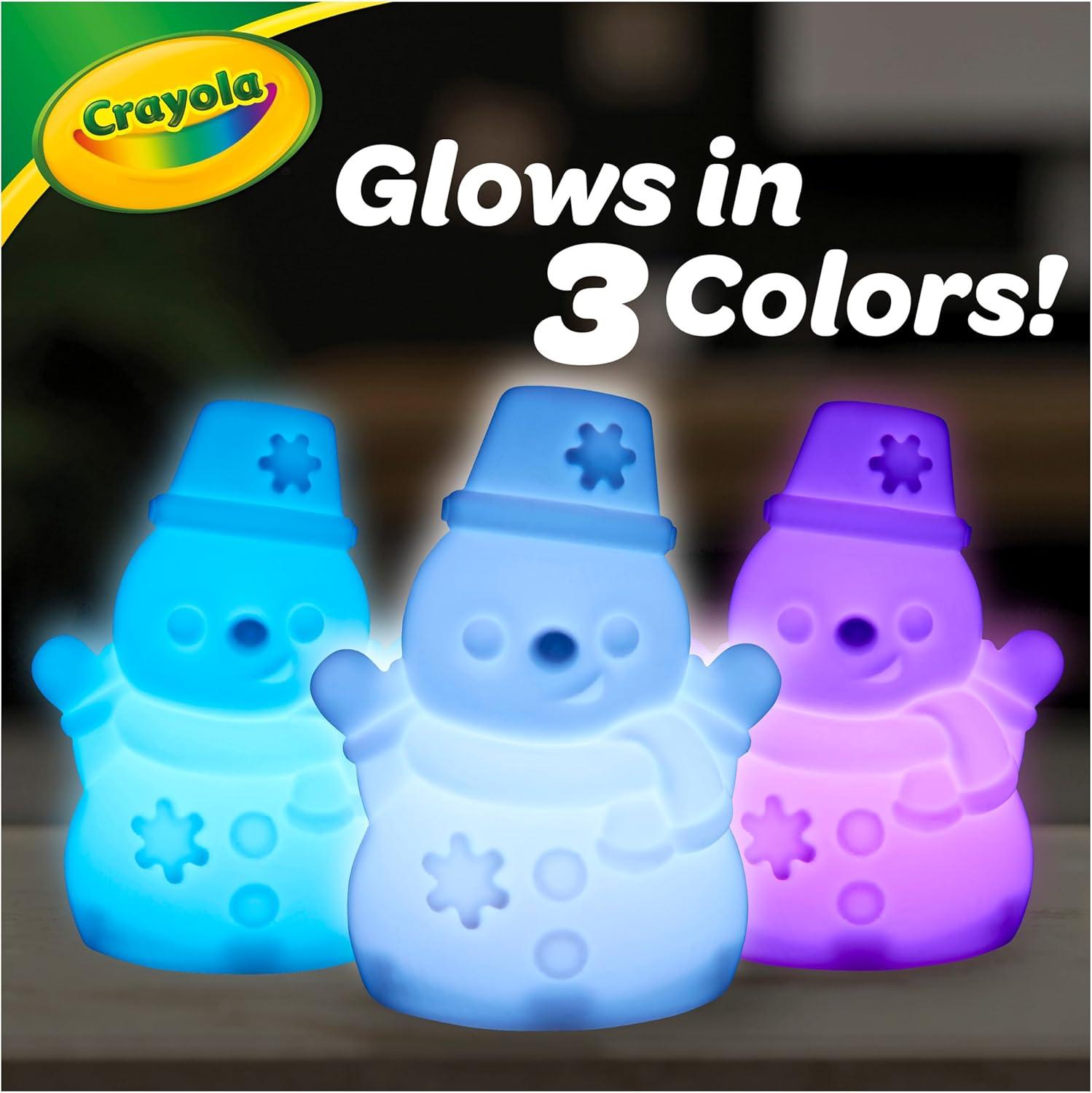 Crayola Light Ups Reindeer, Recolorable Light Up Toy for Kids, Reindeer Decor, Glow in the Dark, Holiday Gift for Kids, Ages 4+(Snowman)