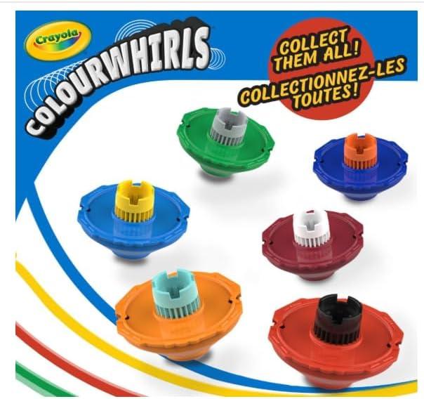 Crayola Colourwhirls Battle Arena Art Game, DIY Gyro Spin Art Toy, 4 Battling Spinning Top Toys, Birthday, Holiday for Kids, Ages 6+