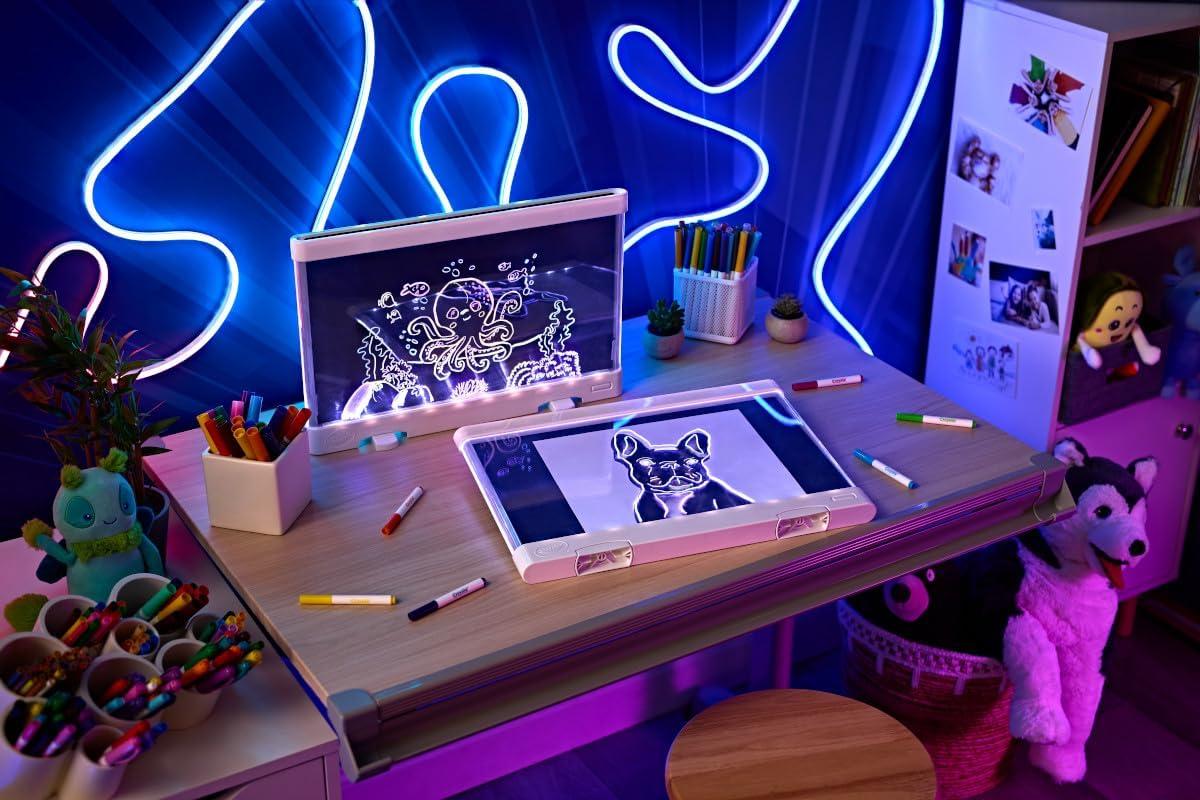 Crayola Ultimate Light Board – White, Kids Drawing Tablet, Holiday & Christmas Gifts, LED Drawing Board, Sketching Art Projector, Toys for Boys & Girls, 6+(White)
