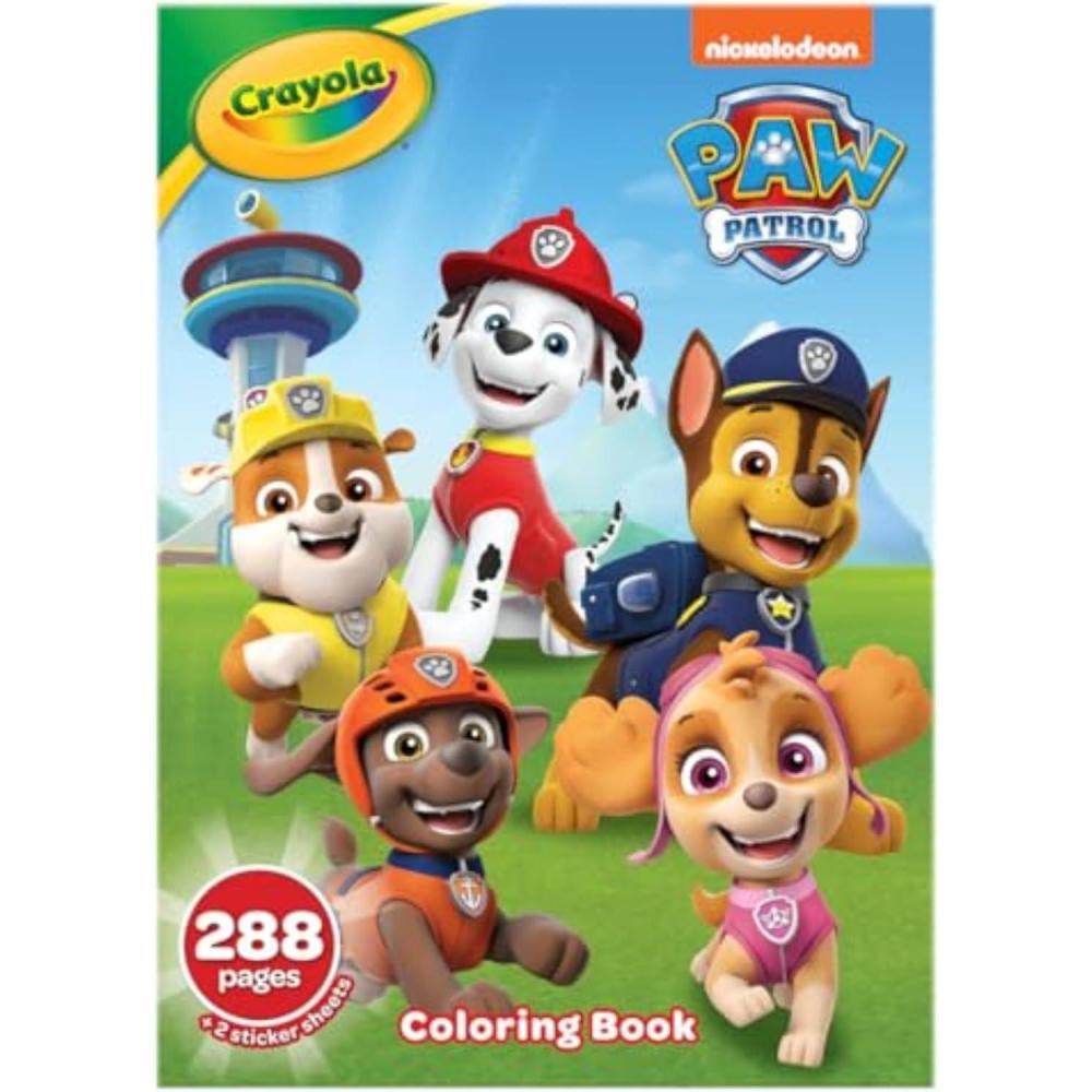 Crayola Paw Patrol Coloring Book (288pgs), Kids Coloring Book Pages & Stickers, Paw Patrol Gift & Toys, Toddler Stocking Stuffer
