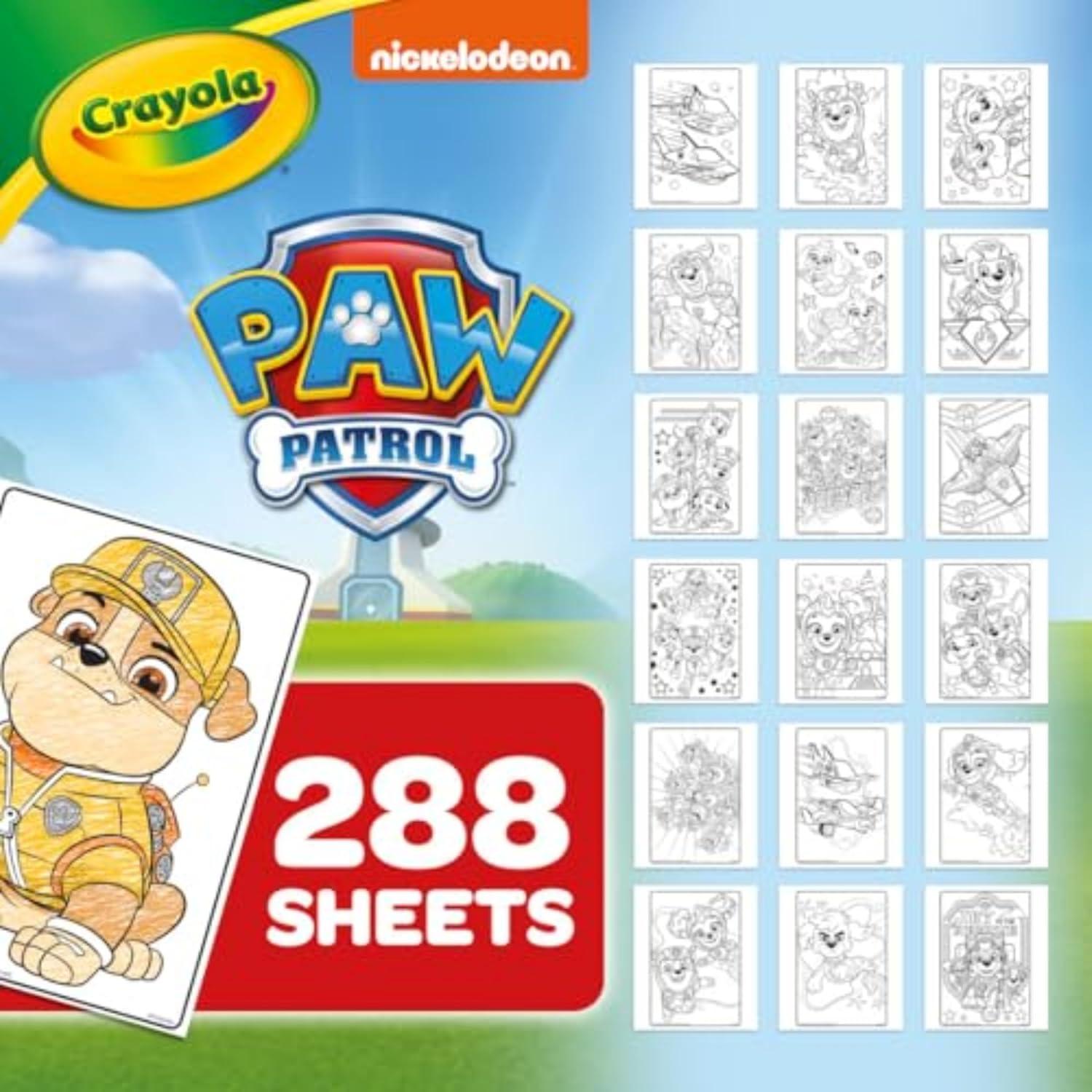 Crayola Paw Patrol Coloring Book (288pgs), Kids Coloring Book Pages & Stickers, Paw Patrol Gift & Toys, Toddler Stocking Stuffer
