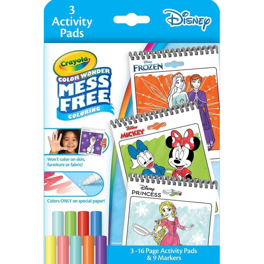 Crayola Disney Color Wonder Bundle (3 Pack), Stocking Stuffers for Kids, Toddler Mess Free Activity Pads & Markers, Disney Coloring Toys, Holiday & Christmas Gifts, 3+(Disney)