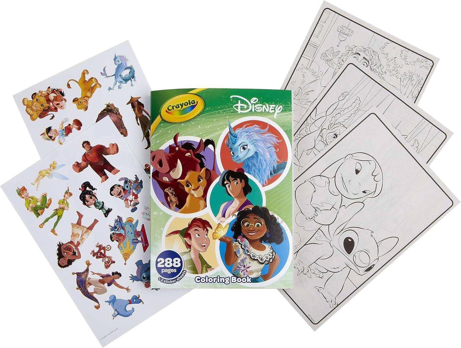 Crayola Coloring Book, Big Book of Disney Animation, 288 Coloring Pages, Gift for Kids, Age 3, 4, 5, 6(Disney Animation)