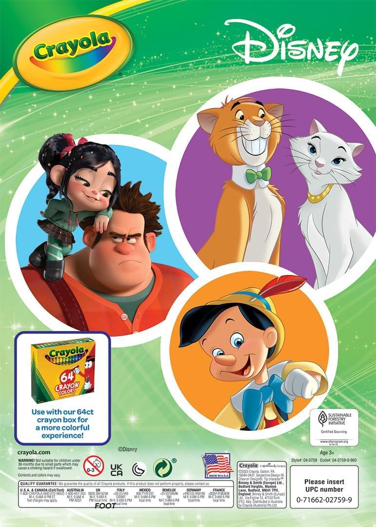 Crayola Coloring Book, Big Book of Disney Animation, 288 Coloring Pages, Gift for Kids, Age 3, 4, 5, 6(Disney Animation)