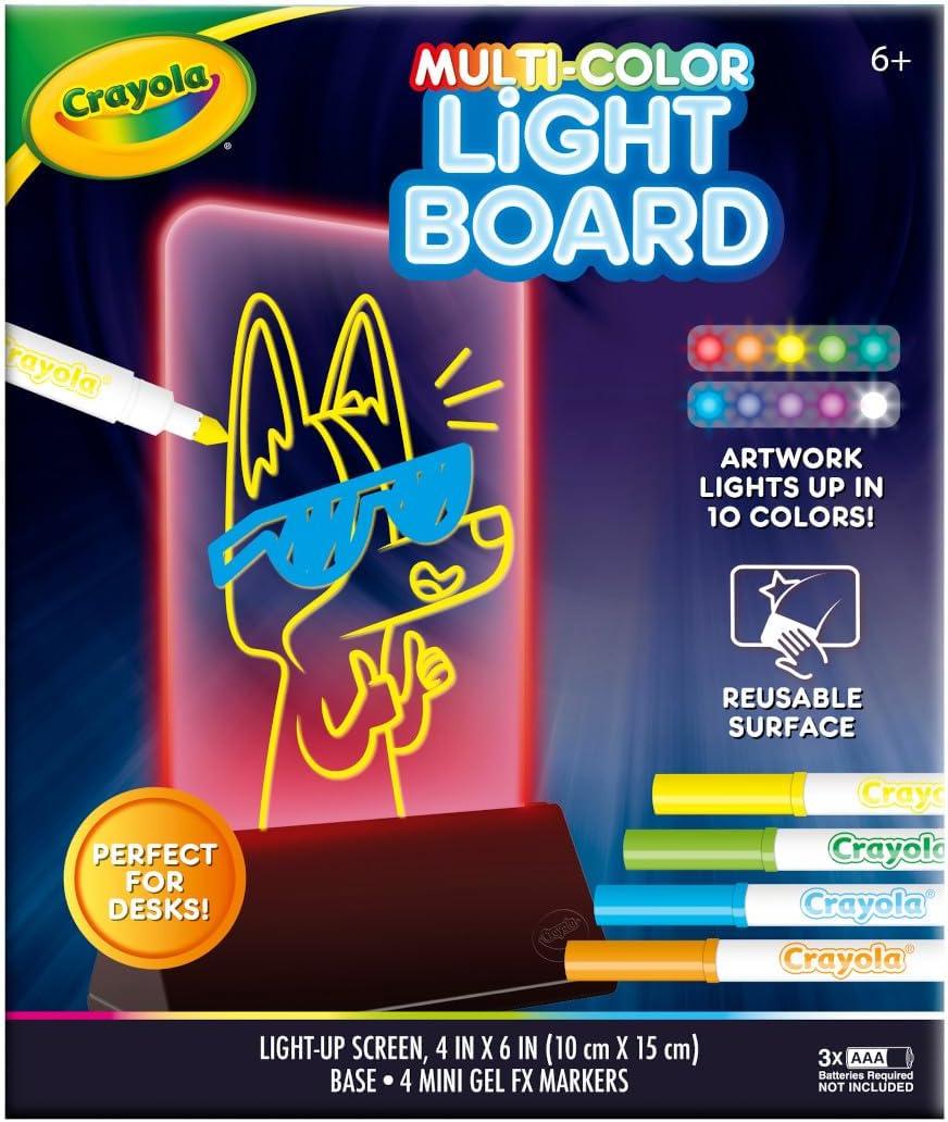 Crayola Ultimate Light Board – White, Kids Drawing Tablet, Holiday & Christmas Gifts, LED Drawing Board, Sketching Art Projector, Toys for Boys & Girls, 6+(Multi-Colored Light Board)