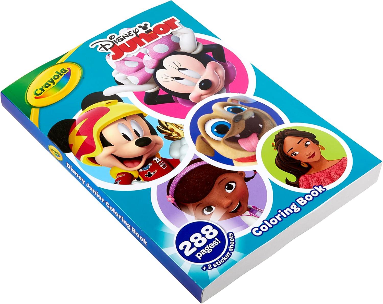 Crayola Coloring Book, Big Book of Disney Animation, 288 Coloring Pages, Gift for Kids, Age 3, 4, 5, 6(Disney Jr.)