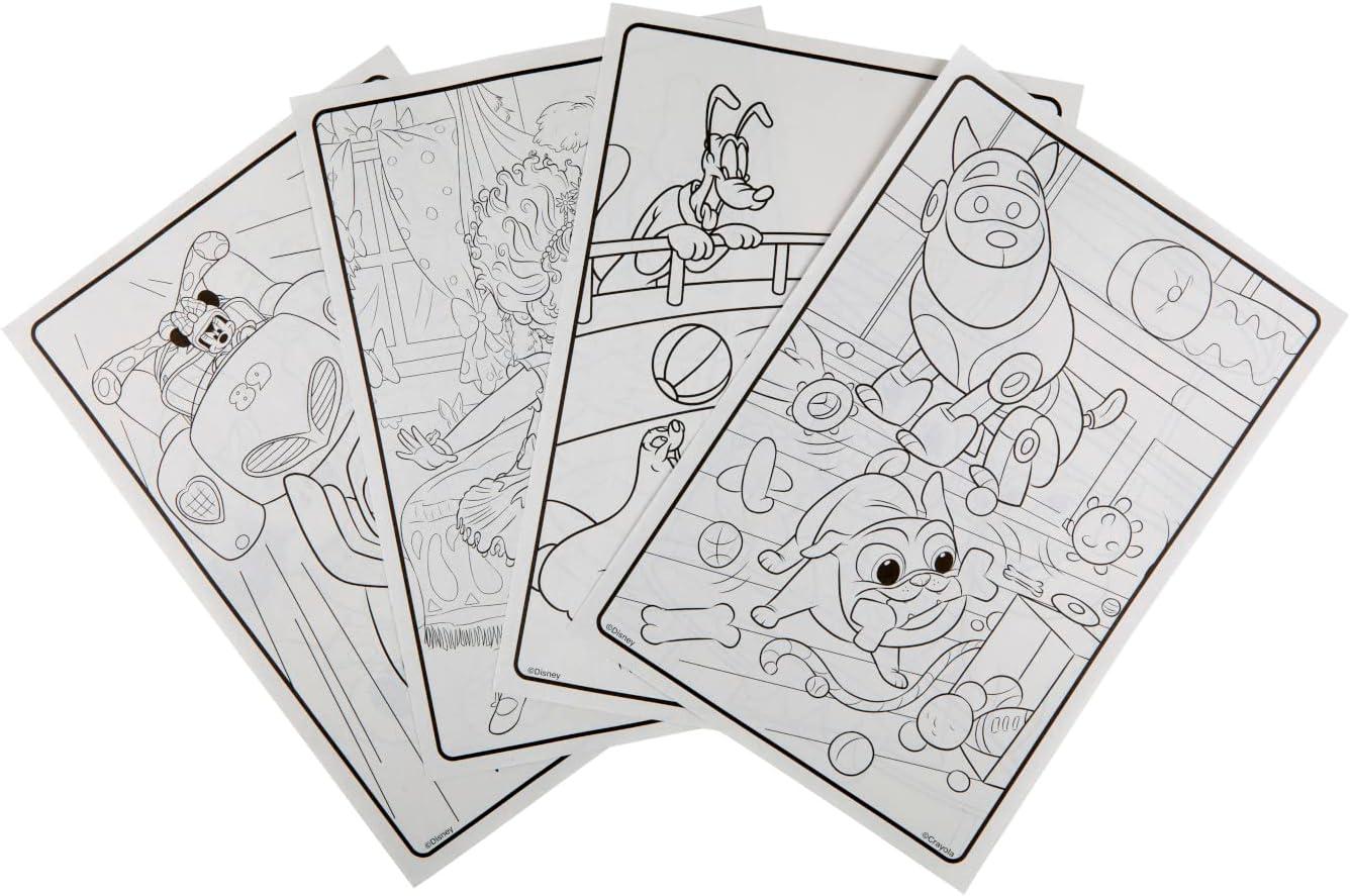 Crayola Coloring Book, Big Book of Disney Animation, 288 Coloring Pages, Gift for Kids, Age 3, 4, 5, 6(Disney Jr.)