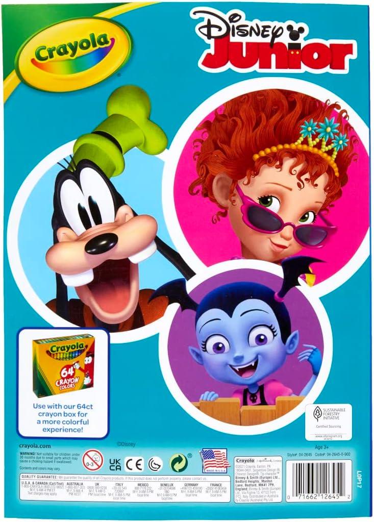 Crayola Coloring Book, Big Book of Disney Animation, 288 Coloring Pages, Gift for Kids, Age 3, 4, 5, 6(Disney Jr.)