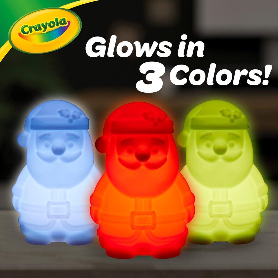 Crayola Light Ups Reindeer, Recolorable Light Up Toy for Kids, Reindeer Decor, Glow in the Dark, Holiday Gift for Kids, Ages 4+(Santa)