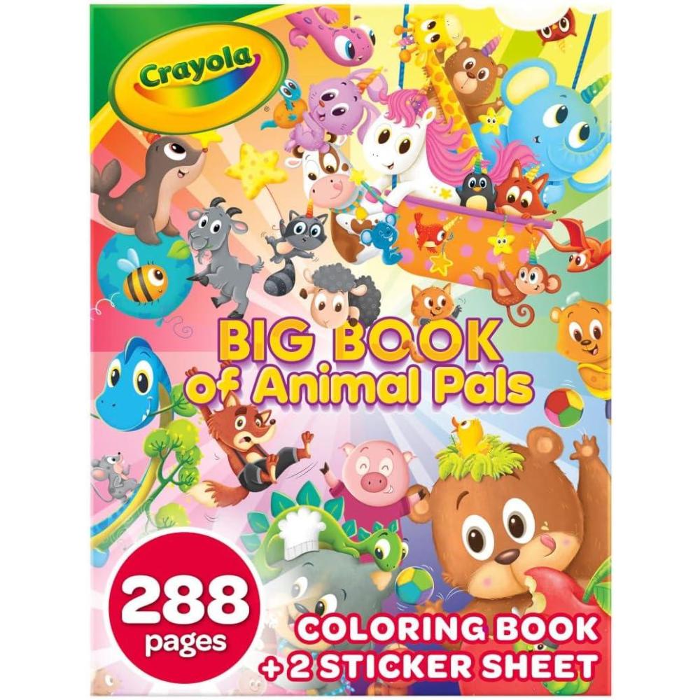 Crayola Epic Book of Awesome (288 Pages), Kids Coloring Book Activity Set, Animal Coloring Pages, Holiday Gift for Kids, 3+(Animal Pals)
