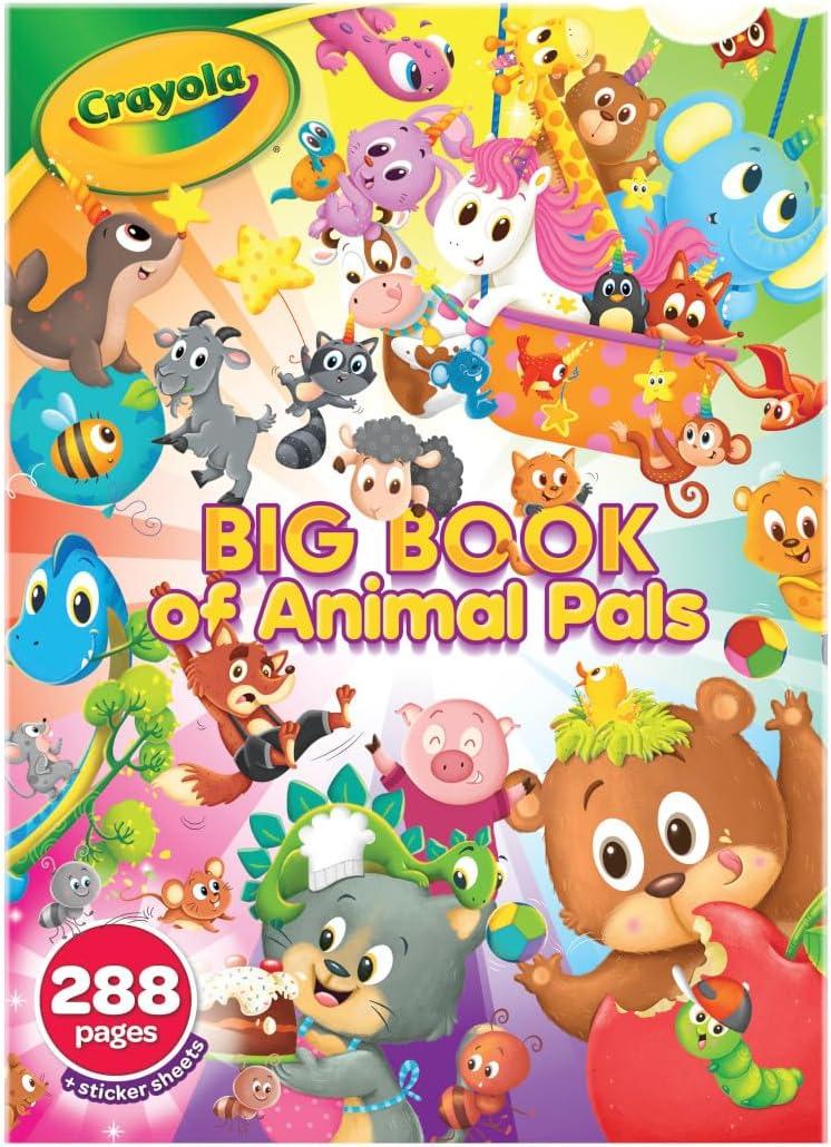 Crayola Epic Book of Awesome (288 Pages), Kids Coloring Book Activity Set, Animal Coloring Pages, Holiday Gift for Kids, 3+(Animal Pals)