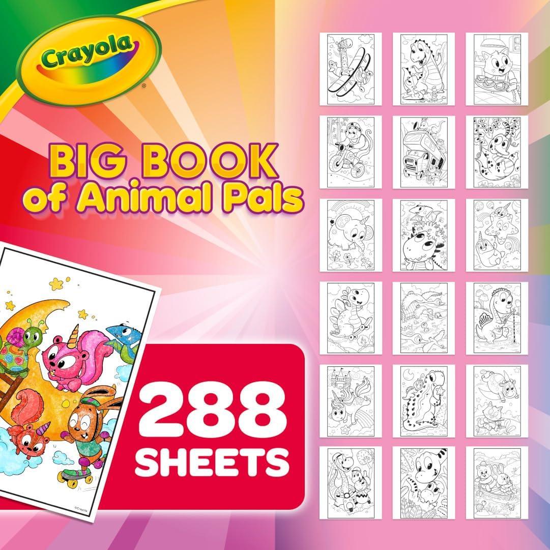 Crayola Epic Book of Awesome (288 Pages), Kids Coloring Book Activity Set, Animal Coloring Pages, Holiday Gift for Kids, 3+(Animal Pals)
