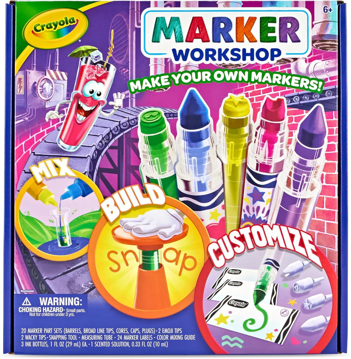 Crayola Marker Maker Kit for Kids (20 Markers), DIY Scented, Emoji, Broad & Fine Tip Markers, Arts & Crafts, Holiday & Christmas Gifts for Boys & Girls, Ages 6+