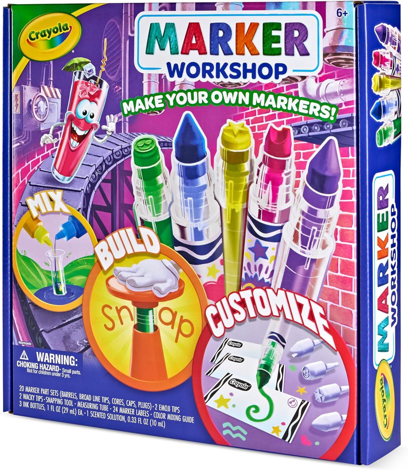 Crayola Marker Maker Kit for Kids (20 Markers), DIY Scented, Emoji, Broad & Fine Tip Markers, Arts & Crafts, Holiday & Christmas Gifts for Boys & Girls, Ages 6+