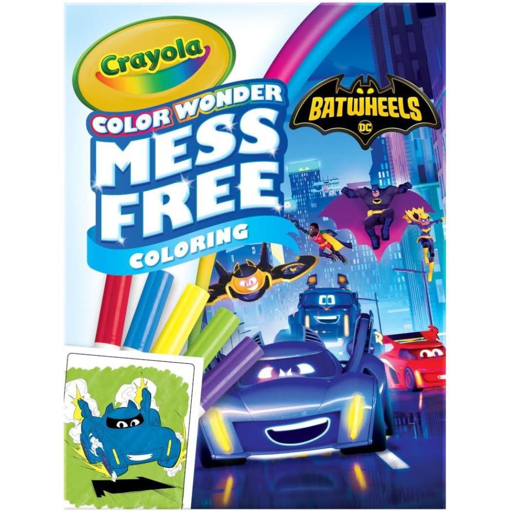 Crayola Disney Color Wonder Bundle (3 Pack), Stocking Stuffers for Kids, Toddler Mess Free Activity Pads & Markers, Disney Coloring Toys, Holiday & Christmas Gifts, 3+(Bat Wheels)