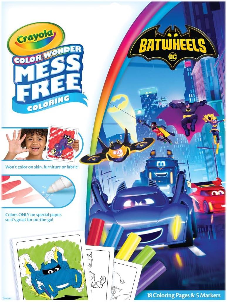 Crayola Disney Color Wonder Bundle (3 Pack), Stocking Stuffers for Kids, Toddler Mess Free Activity Pads & Markers, Disney Coloring Toys, Holiday & Christmas Gifts, 3+(Bat Wheels)