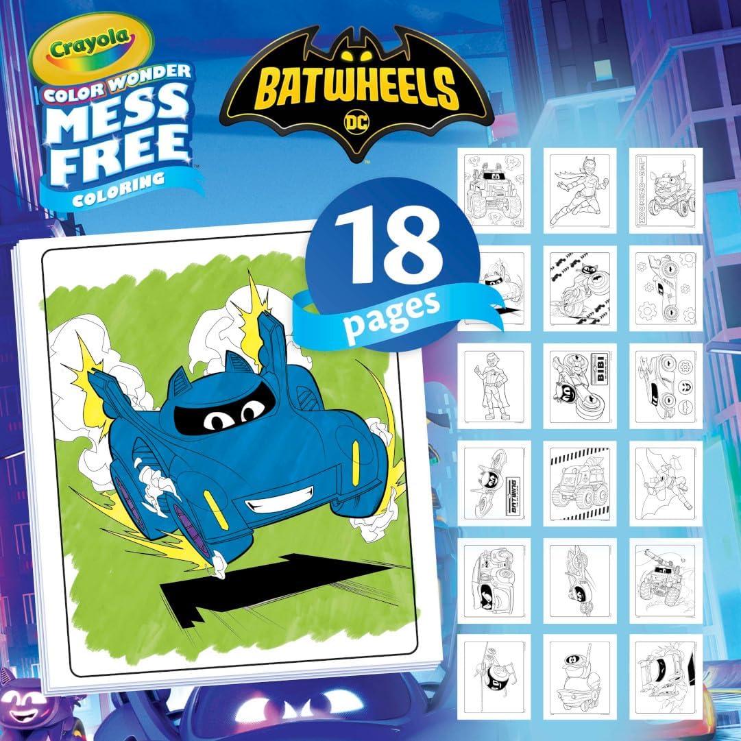 Crayola Disney Color Wonder Bundle (3 Pack), Stocking Stuffers for Kids, Toddler Mess Free Activity Pads & Markers, Disney Coloring Toys, Holiday & Christmas Gifts, 3+(Bat Wheels)