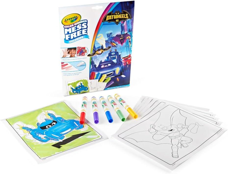 Crayola Disney Color Wonder Bundle (3 Pack), Stocking Stuffers for Kids, Toddler Mess Free Activity Pads & Markers, Disney Coloring Toys, Holiday & Christmas Gifts, 3+(Bat Wheels)