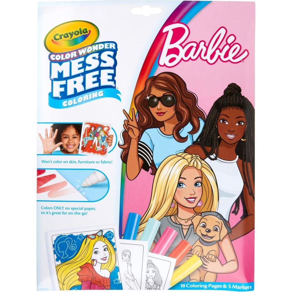 Crayola Disney Color Wonder Bundle (3 Pack), Stocking Stuffers for Kids, Toddler Mess Free Activity Pads & Markers, Disney Coloring Toys, Holiday & Christmas Gifts, 3+(Barbie)