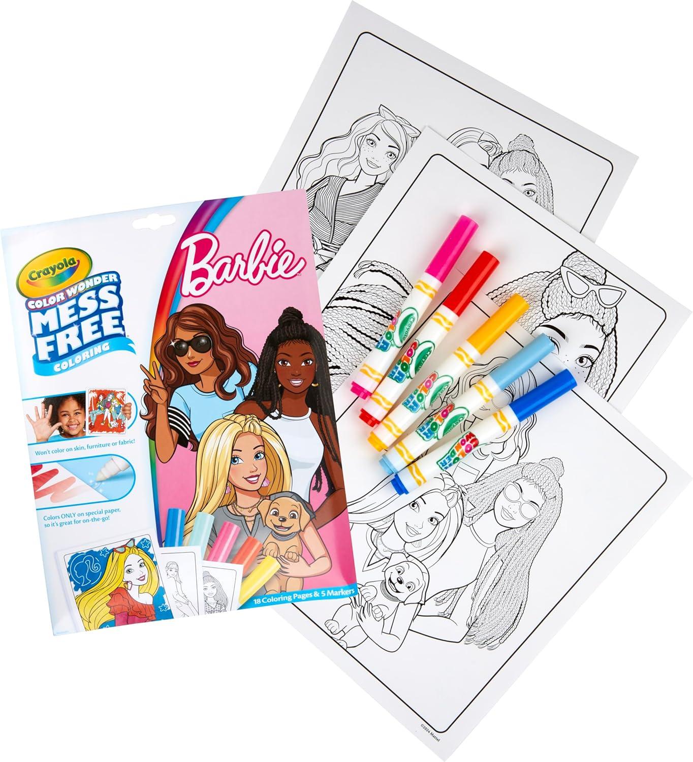 Crayola Disney Color Wonder Bundle (3 Pack), Stocking Stuffers for Kids, Toddler Mess Free Activity Pads & Markers, Disney Coloring Toys, Holiday & Christmas Gifts, 3+(Barbie)
