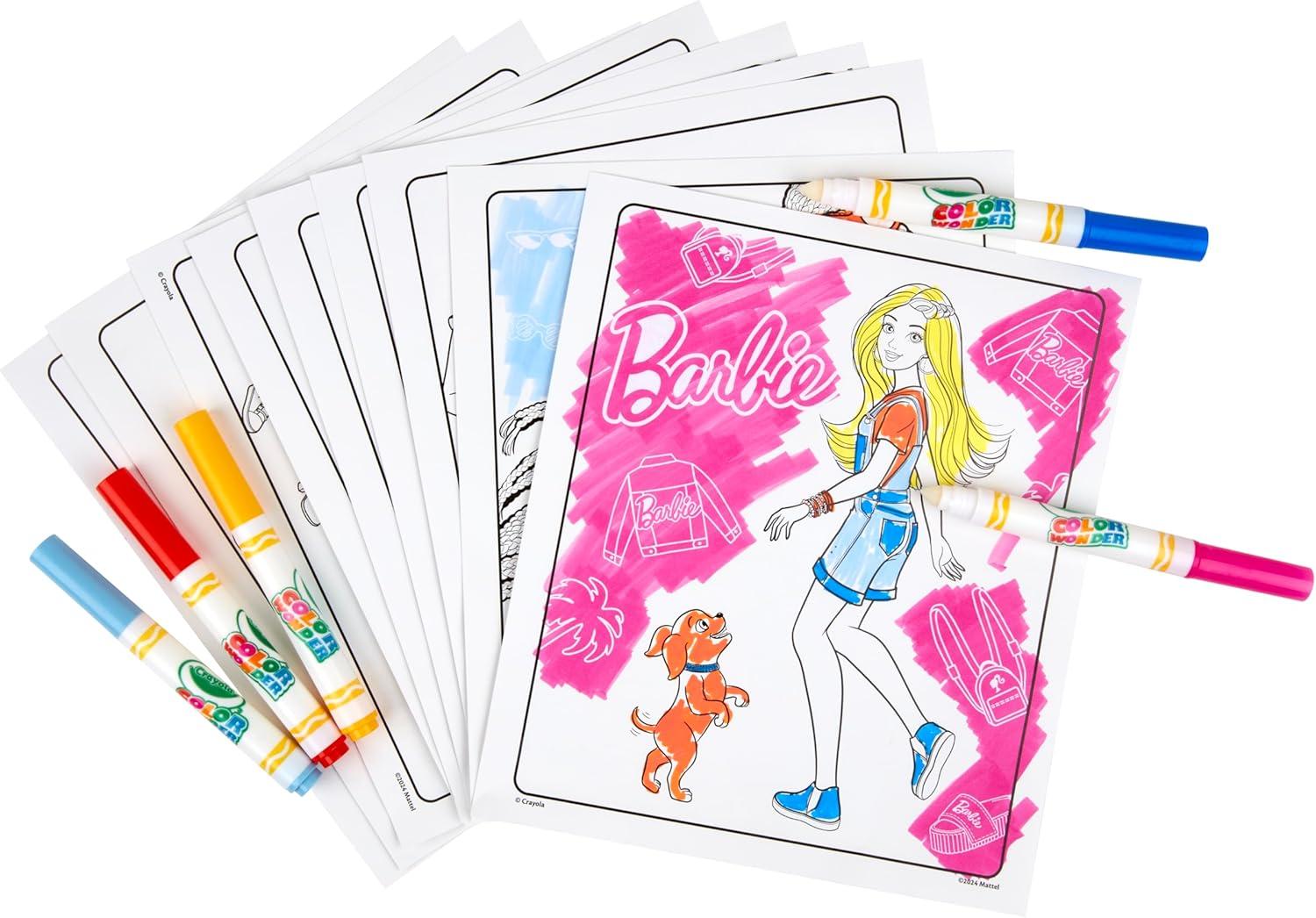 Crayola Disney Color Wonder Bundle (3 Pack), Stocking Stuffers for Kids, Toddler Mess Free Activity Pads & Markers, Disney Coloring Toys, Holiday & Christmas Gifts, 3+(Barbie)