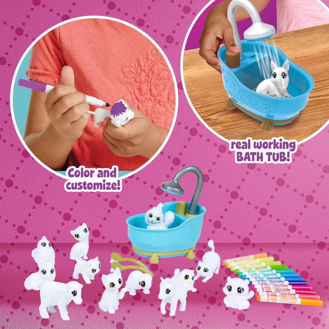 Crayola Scribble Scrubbie Pets Glow Ocean Playset, Toys for Boys & Girls, Gifts for Kids, Ages 3, 4, 5, 6(Mega Pack)