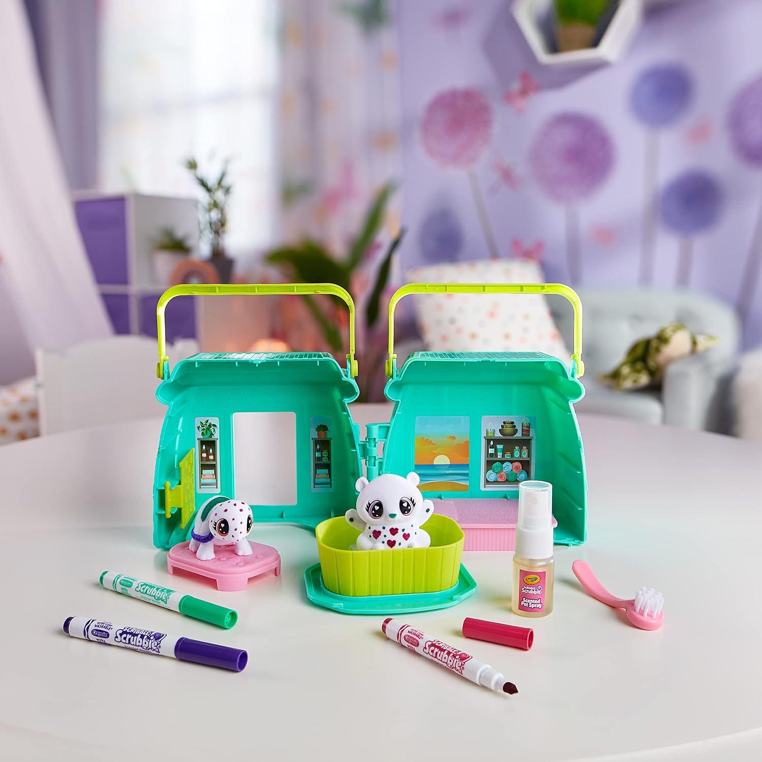 Crayola Scribble Scrubbie Safari 2 Pack Animal Toy Set Age 3+(Scented Spa)