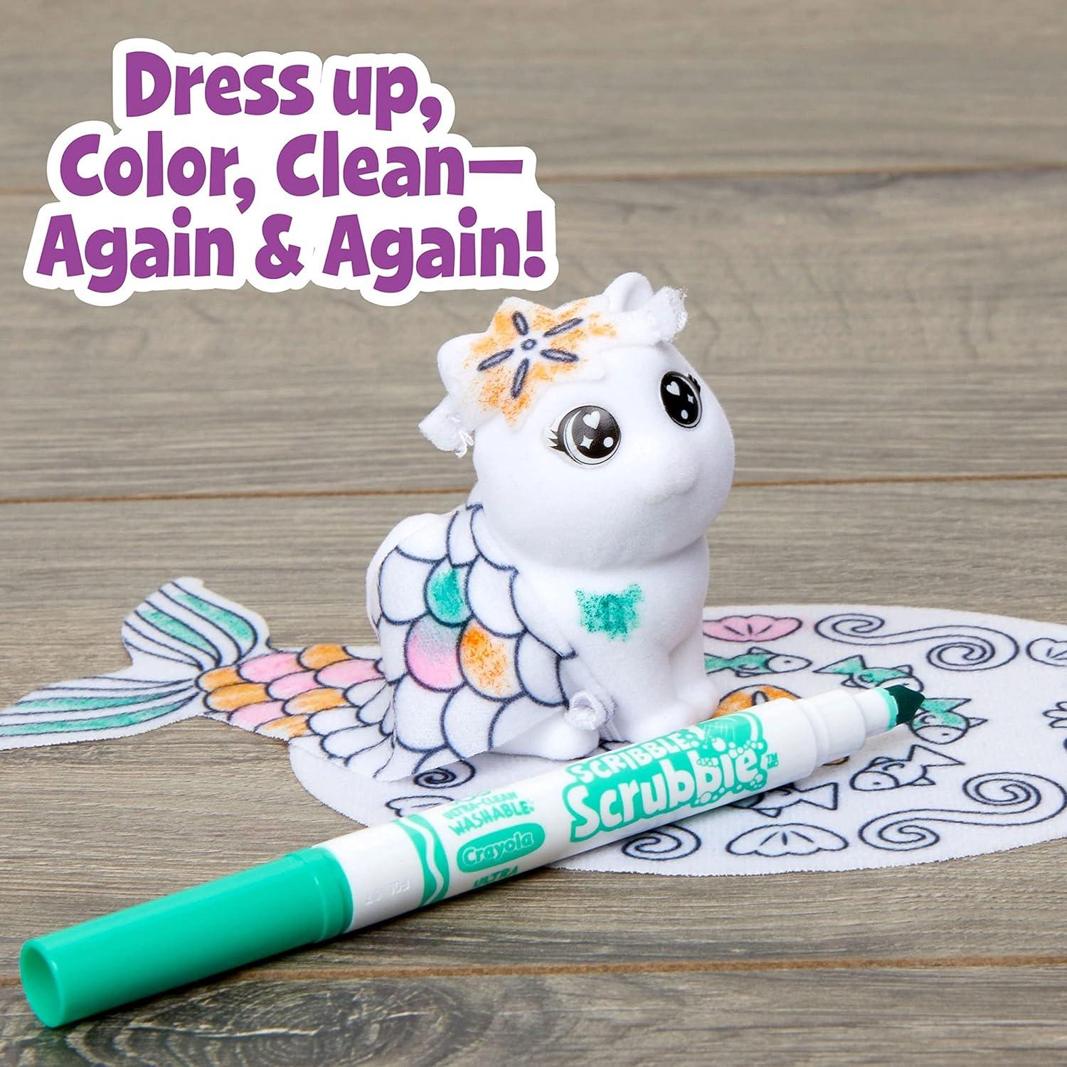 Crayola Scribble Scrubbie Safari 2 Pack Animal Toy Set Age 3+(Scented Spa)