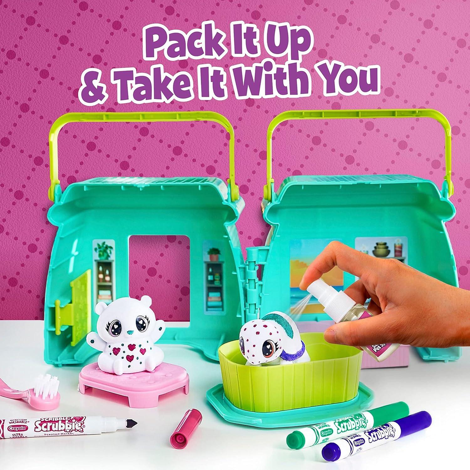 Crayola Scribble Scrubbie Safari 2 Pack Animal Toy Set Age 3+(Scented Spa)