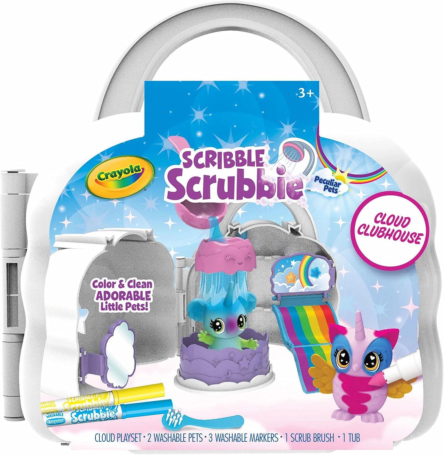 Crayola Scribble Scrubbie Safari 2 Pack Animal Toy Set Age 3+(Cloud Clubhouse)