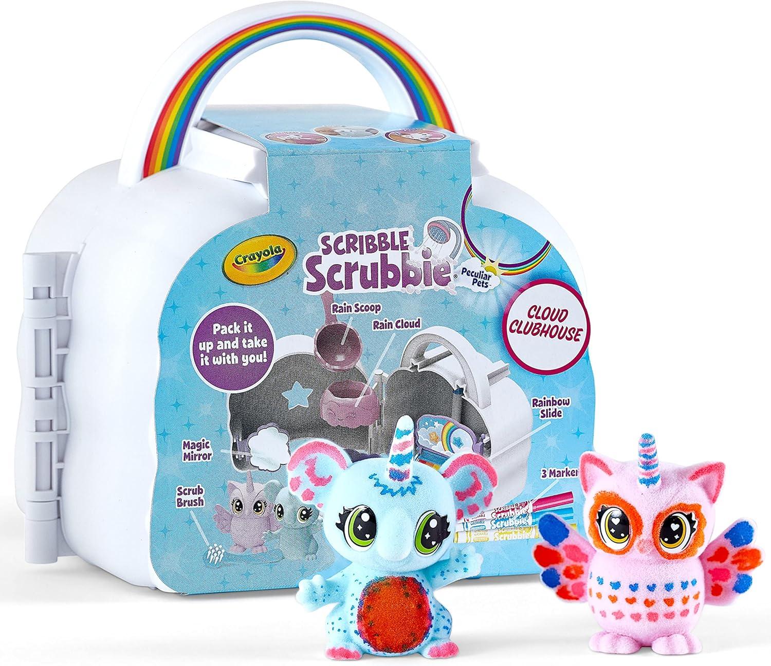 Crayola Scribble Scrubbie Safari 2 Pack Animal Toy Set Age 3+(Cloud Clubhouse)