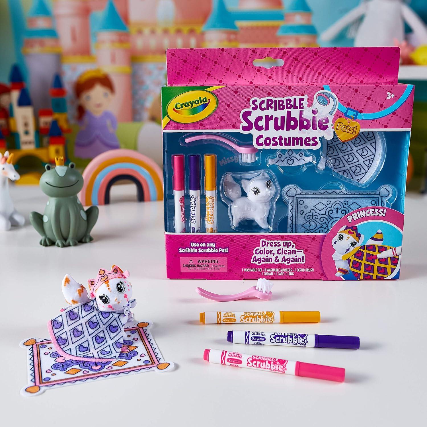 Crayola Scribble Scrubbie Safari 2 Pack Animal Toy Set Age 3+(Princess)
