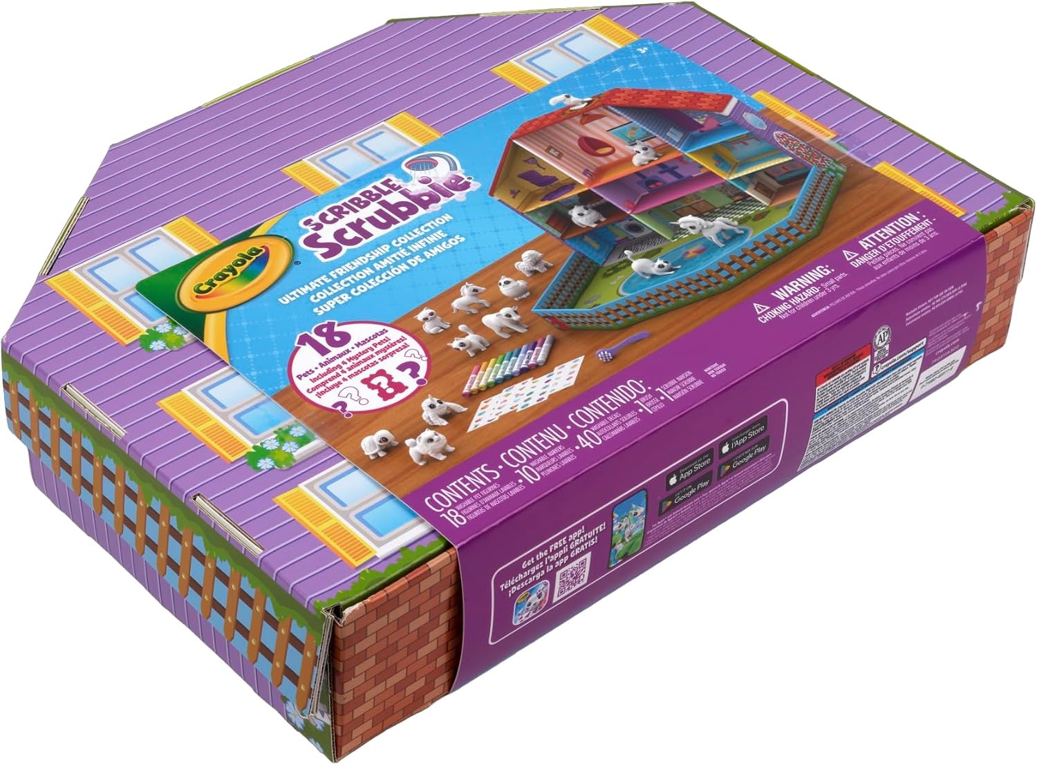 Crayola Scribble Scrubbie Pets Friendship Collection, 18 Pets & 10 Markers | Reusable Coloring Arts and Crafts, Screen Free Mystery Toys, Holiday & Birthday Gifts for Kids, Ages 3+ [Amazon Exclusive]