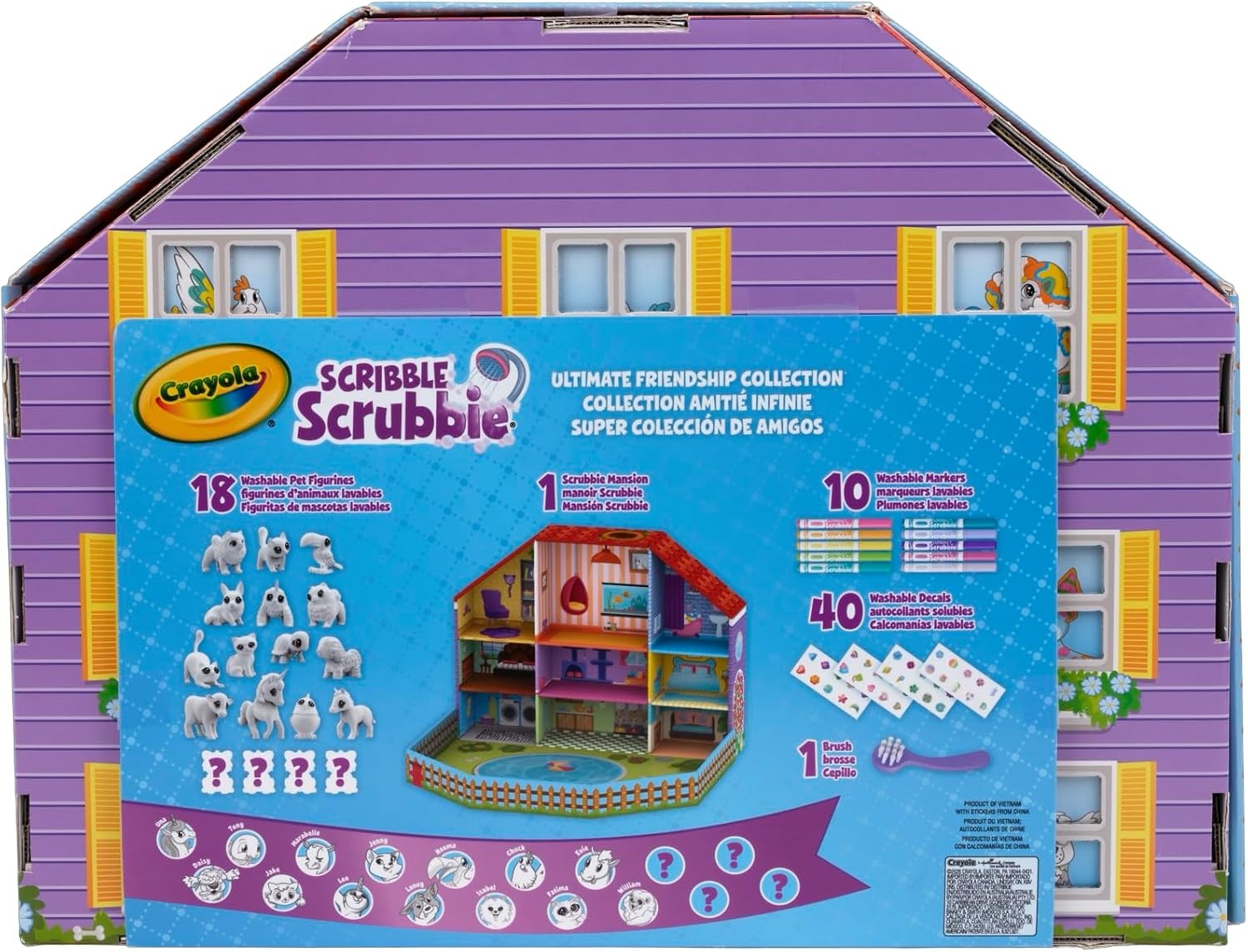 Crayola Scribble Scrubbie Pets Friendship Collection, 18 Pets & 10 Markers | Reusable Coloring Arts and Crafts, Screen Free Mystery Toys, Holiday & Birthday Gifts for Kids, Ages 3+ [Amazon Exclusive]